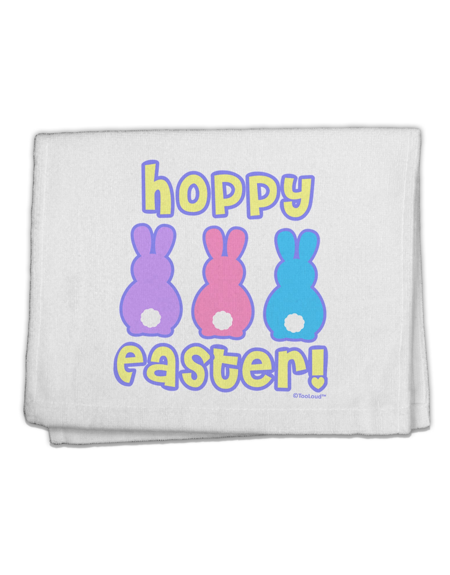 Three Easter Bunnies - Hoppy Easter 11&#x22;x18&#x22; Dish Fingertip Towel by TooLoud-Fingertip Towel-TooLoud-White-Davson Sales