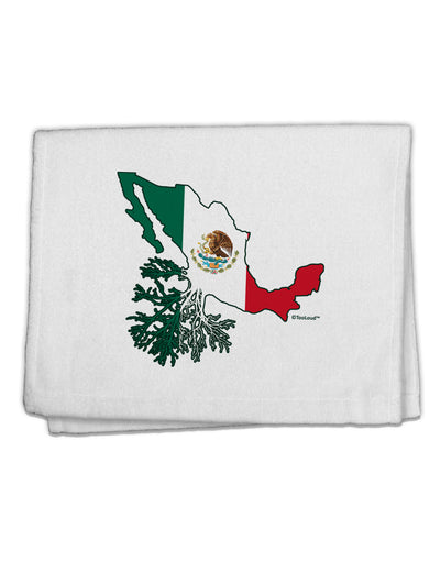 Mexican Roots - Mexico Outline Mexican Flag 11&#x22;x18&#x22; Dish Fingertip Towel by TooLoud-Fingertip Towel-TooLoud-White-Davson Sales