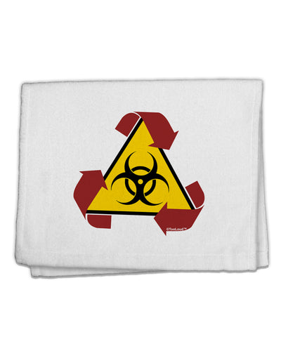 Recycle Biohazard Sign 11&#x22;x18&#x22; Dish Fingertip Towel by TooLoud-Fingertip Towel-TooLoud-White-Davson Sales