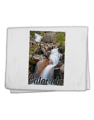 Colorado Waterfall Scene Text 11&#x22;x18&#x22; Dish Fingertip Towel-Fingertip Towel-TooLoud-White-Davson Sales