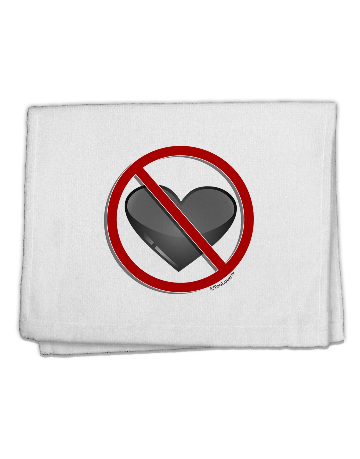 No Love Symbol 11&#x22;x18&#x22; Dish Fingertip Towel-Fingertip Towel-TooLoud-White-Davson Sales