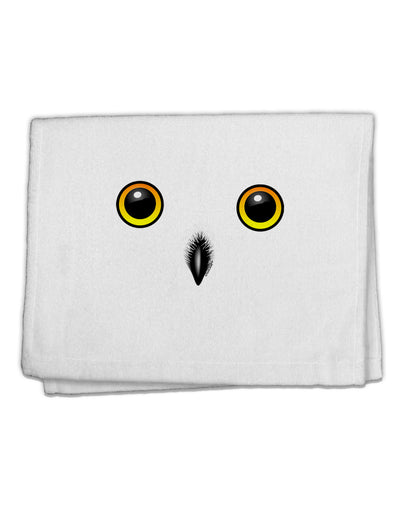 Cute Snowy Owl Face 11&#x22;x18&#x22; Dish Fingertip Towel-Fingertip Towel-TooLoud-White-Davson Sales