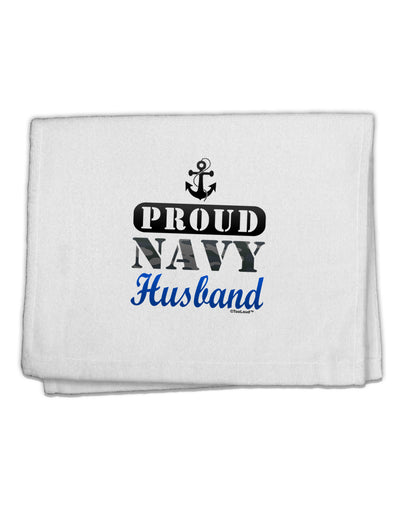 Proud Navy Husband 11&#x22;x18&#x22; Dish Fingertip Towel-Fingertip Towel-TooLoud-White-Davson Sales