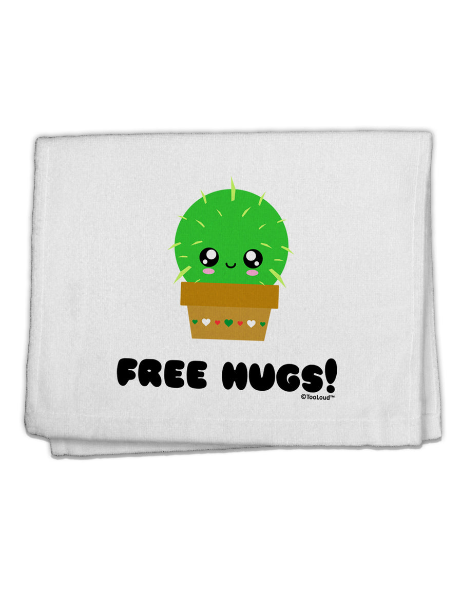 Cute Cactus - Free Hugs 11&#x22;x18&#x22; Dish Fingertip Towel by TooLoud-Fingertip Towel-TooLoud-White-Davson Sales