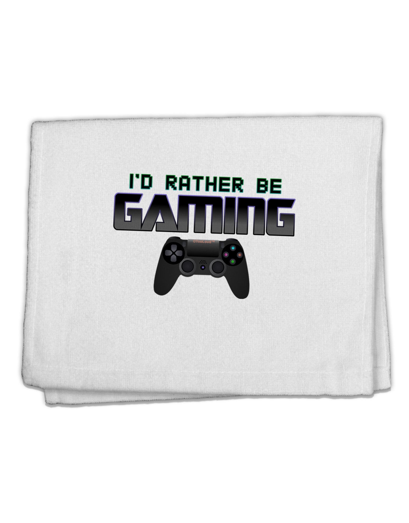 I'd Rather Be Gaming 11&#x22;x18&#x22; Dish Fingertip Towel-Fingertip Towel-TooLoud-White-Davson Sales