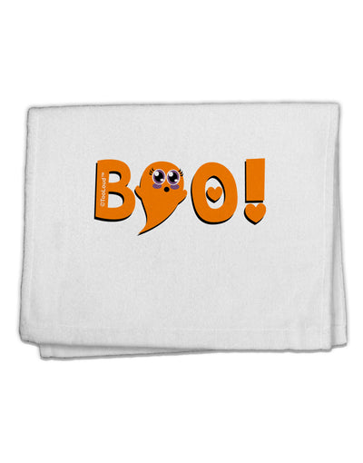 Cute Boo Text Orange 11&#x22;x18&#x22; Dish Fingertip Towel-Fingertip Towel-TooLoud-White-Davson Sales