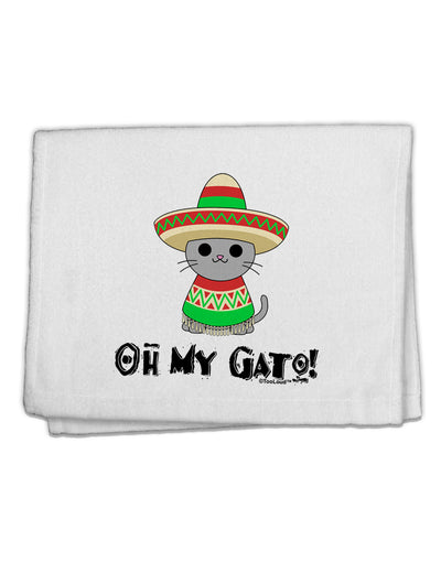 Oh My Gato - Cinco De Mayo 11&#x22;x18&#x22; Dish Fingertip Towel by TooLoud-Fingertip Towel-TooLoud-White-Davson Sales