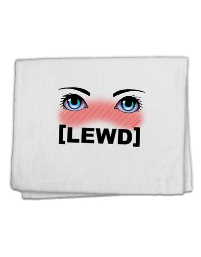 Blushing Anime Eyes Lewd 11&#x22;x18&#x22; Dish Fingertip Towel by TooLoud-Fingertip Towel-TooLoud-White-Davson Sales