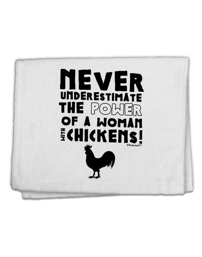 A Woman With Chickens 11&#x22;x18&#x22; Dish Fingertip Towel by TooLoud-Fingertip Towel-TooLoud-White-Davson Sales