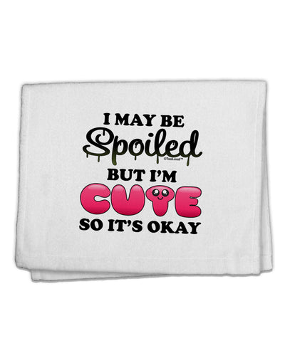 Spoiled But Cute Pink 11&#x22;x18&#x22; Dish Fingertip Towel-Fingertip Towel-TooLoud-White-Davson Sales