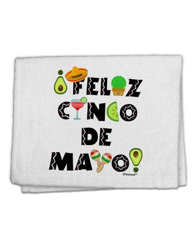 Feliz Cinco de Mayo - Fiesta Icons 11&#x22;x18&#x22; Dish Fingertip Towel by TooLoud-Fingertip Towel-TooLoud-White-Davson Sales