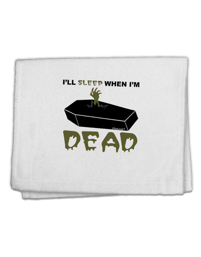 Sleep When Dead Coffin 11&#x22;x18&#x22; Dish Fingertip Towel-Fingertip Towel-TooLoud-White-Davson Sales