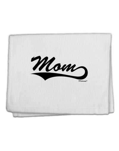 Mom - Sports Tail Script 11&#x22;x18&#x22; Dish Fingertip Towel by TooLoud-Fingertip Towel-TooLoud-White-Davson Sales