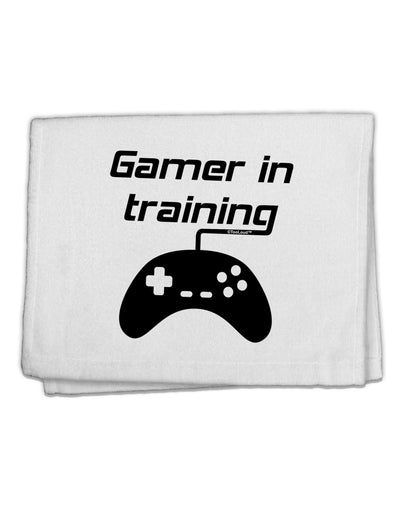 Gamer In Training BnW 11&#x22;x18&#x22; Dish Fingertip Towel by TooLoud-Fingertip Towel-TooLoud-White-Davson Sales