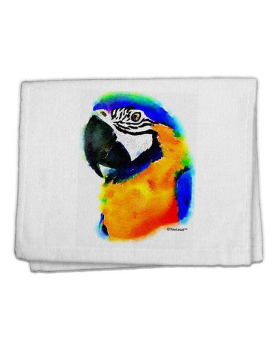 Brightly Colored Parrot Watercolor 11&#x22;x18&#x22; Dish Fingertip Towel-Fingertip Towel-TooLoud-White-Davson Sales