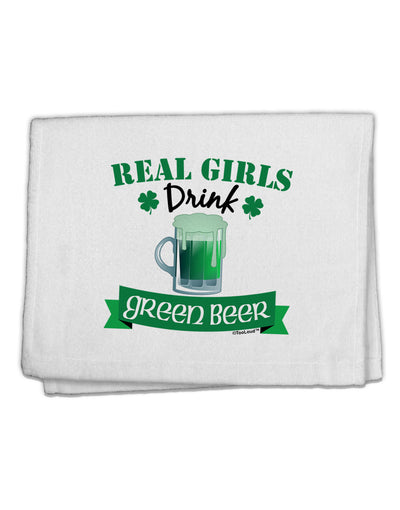 Real Girls Drink Green Beer 11&#x22;x18&#x22; Dish Fingertip Towel-Fingertip Towel-TooLoud-White-Davson Sales