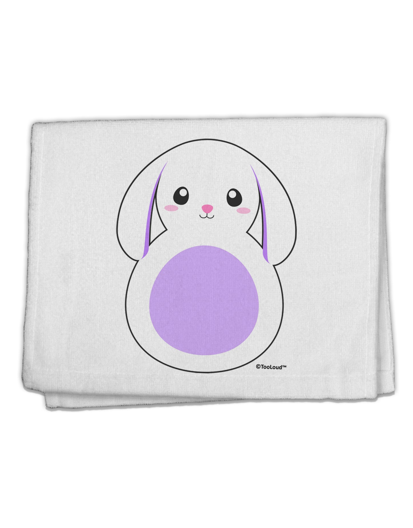 Cute Bunny with Floppy Ears - Purple 11&#x22;x18&#x22; Dish Fingertip Towel by TooLoud-Fingertip Towel-TooLoud-White-Davson Sales