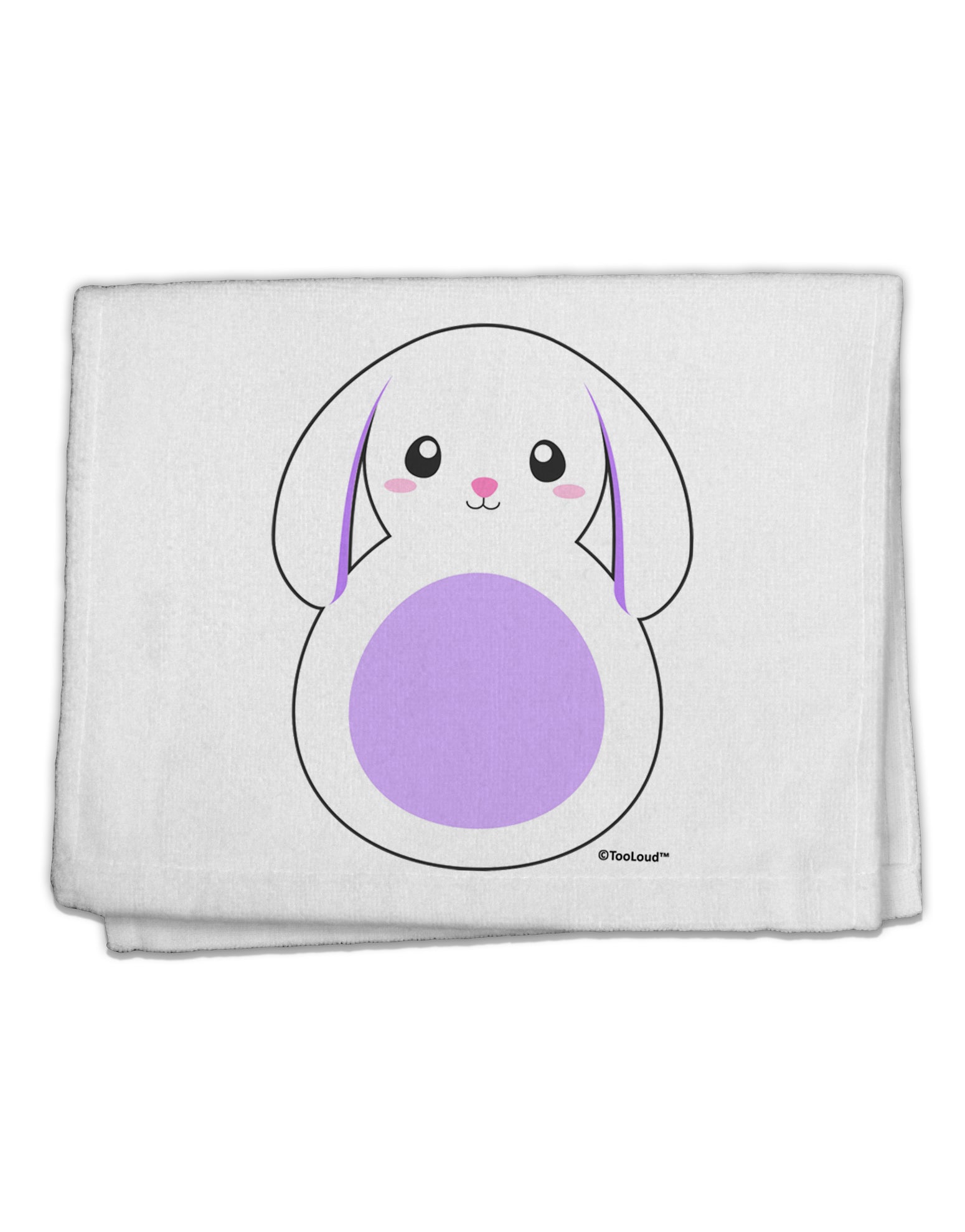 Cute Bunny with Floppy Ears - Purple 11&#x22;x18&#x22; Dish Fingertip Towel by TooLoud-Fingertip Towel-TooLoud-White-Davson Sales