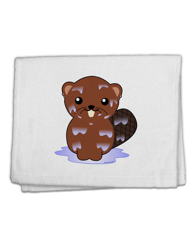 Cute Wet Beaver 11&#x22;x18&#x22; Dish Fingertip Towel-Fingertip Towel-TooLoud-White-Davson Sales
