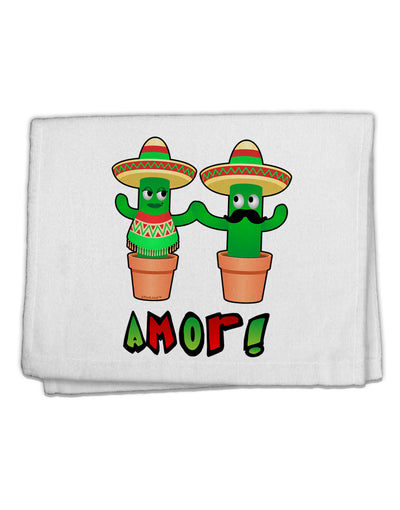 Fiesta Cactus Couple Amor 11&#x22;x18&#x22; Dish Fingertip Towel by TooLoud-Fingertip Towel-TooLoud-White-Davson Sales