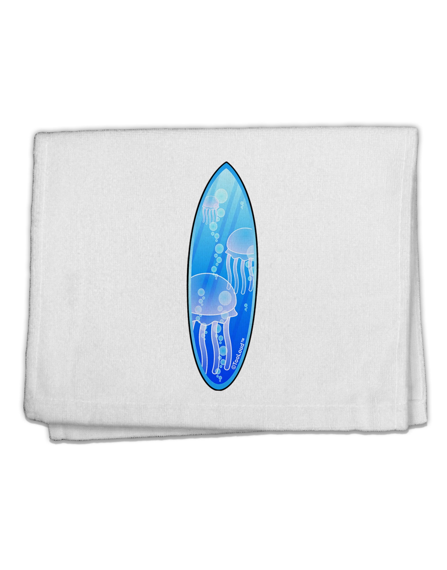 Jellyfish Surfboard 11&#x22;x18&#x22; Dish Fingertip Towel by TooLoud-Fingertip Towel-TooLoud-White-Davson Sales