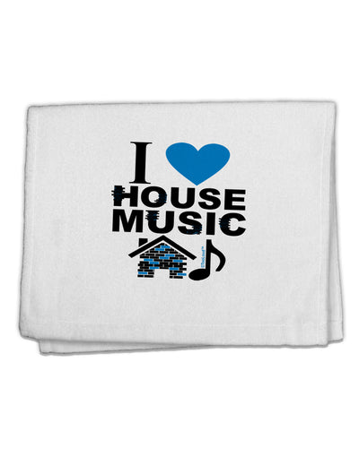 I Love House Blue 11&#x22;x18&#x22; Dish Fingertip Towel-Fingertip Towel-TooLoud-White-Davson Sales