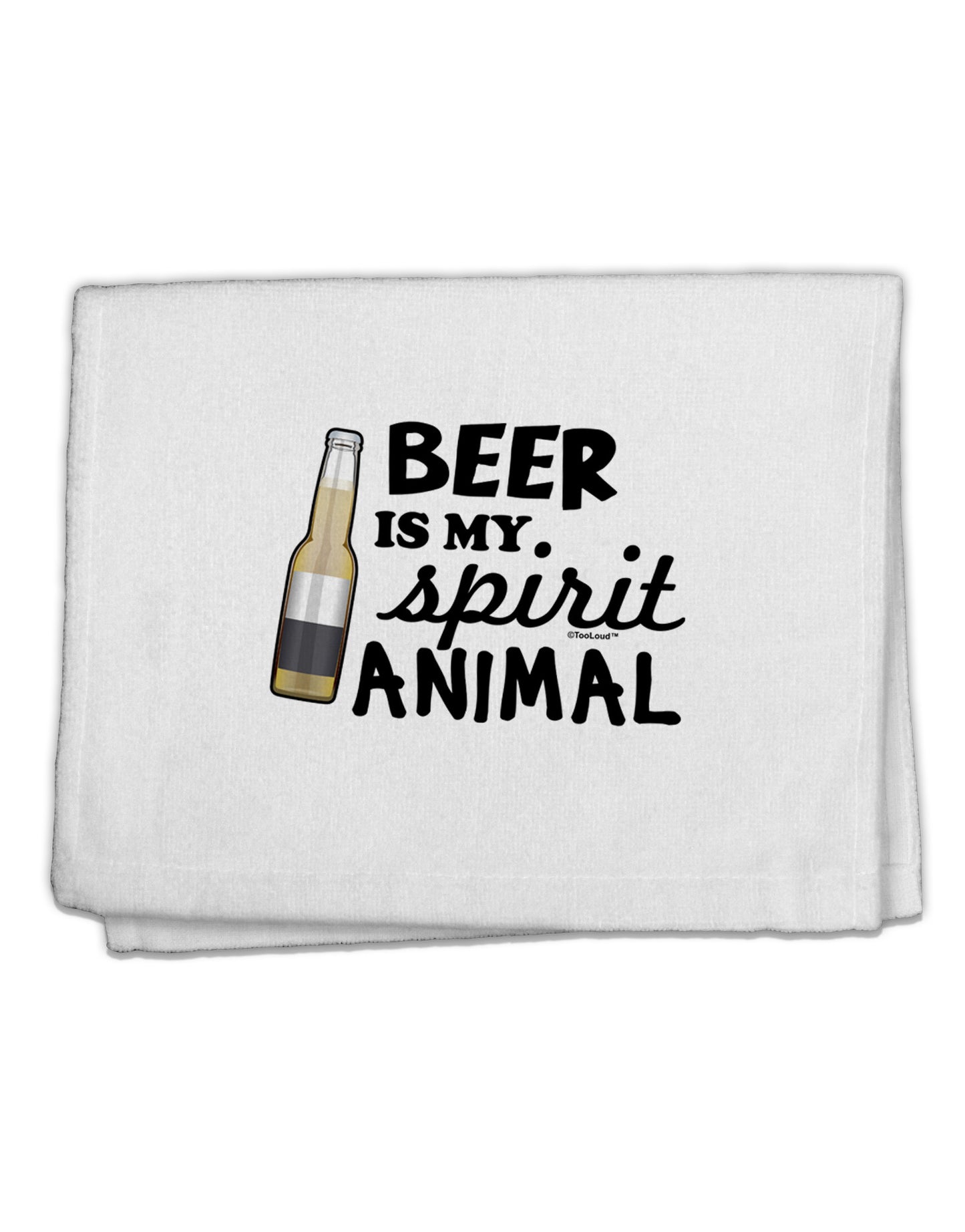 Beer Is My Spirit Animal 11&#x22;x18&#x22; Dish Fingertip Towel-Fingertip Towel-TooLoud-White-Davson Sales
