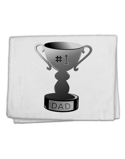 Number One Dad Trophy - Grayscale 11&#x22;x18&#x22; Dish Fingertip Towel-Fingertip Towel-TooLoud-White-Davson Sales