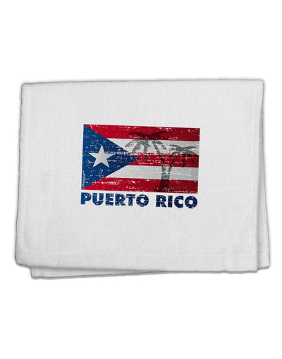 Distressed Puerto Rico Flag 11&#x22;x18&#x22; Dish Fingertip Towel-Fingertip Towel-TooLoud-White-Davson Sales