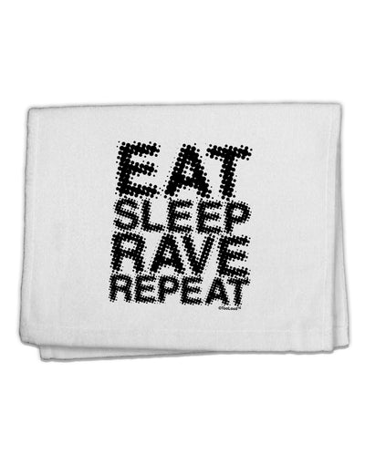 Eat Sleep Rave Repeat 11&#x22;x18&#x22; Dish Fingertip Towel by TooLoud-Fingertip Towel-TooLoud-White-Davson Sales