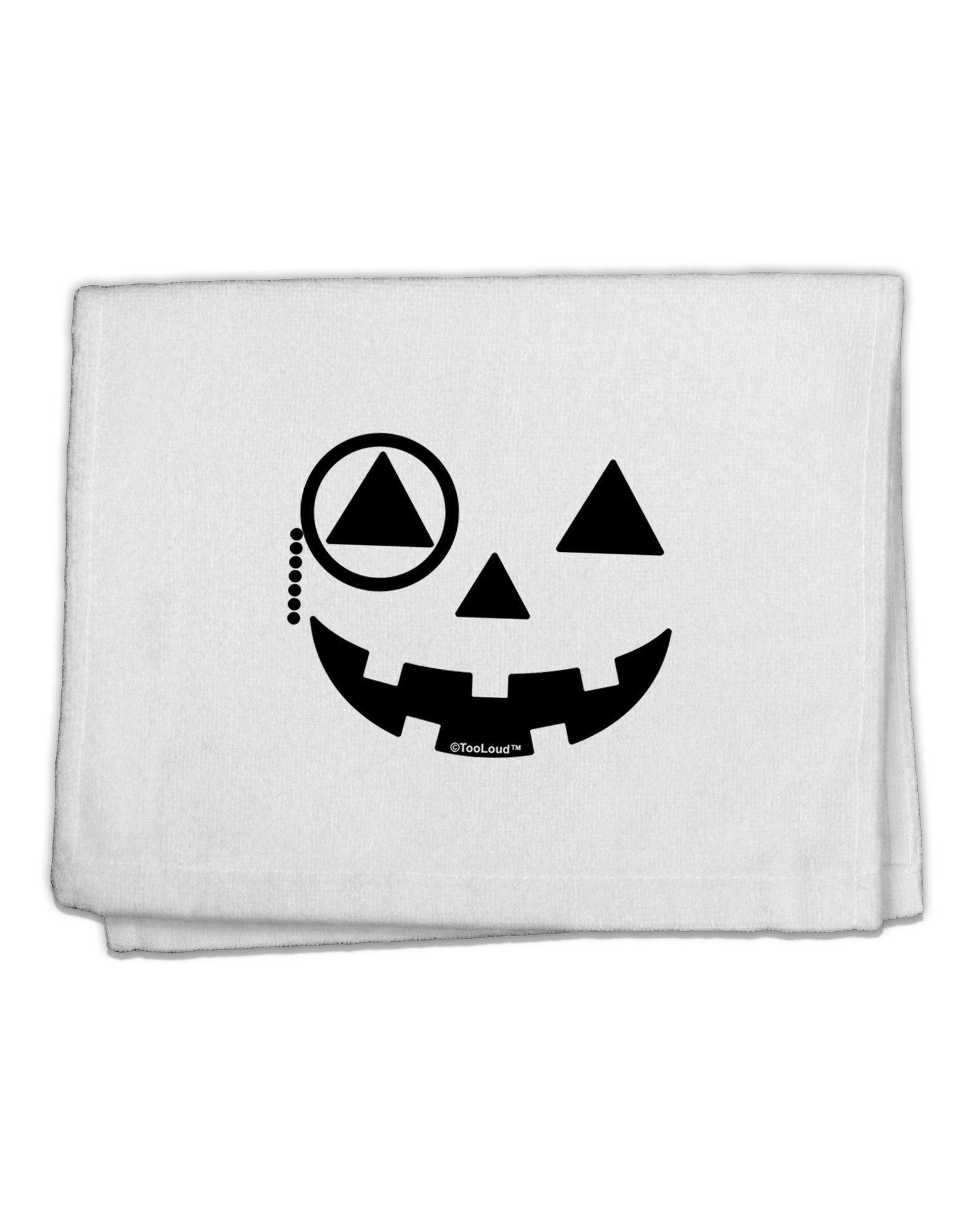 Monocle Jack-o-Lantern B-W 11&#x22;x18&#x22; Dish Fingertip Towel-Fingertip Towel-TooLoud-White-Davson Sales