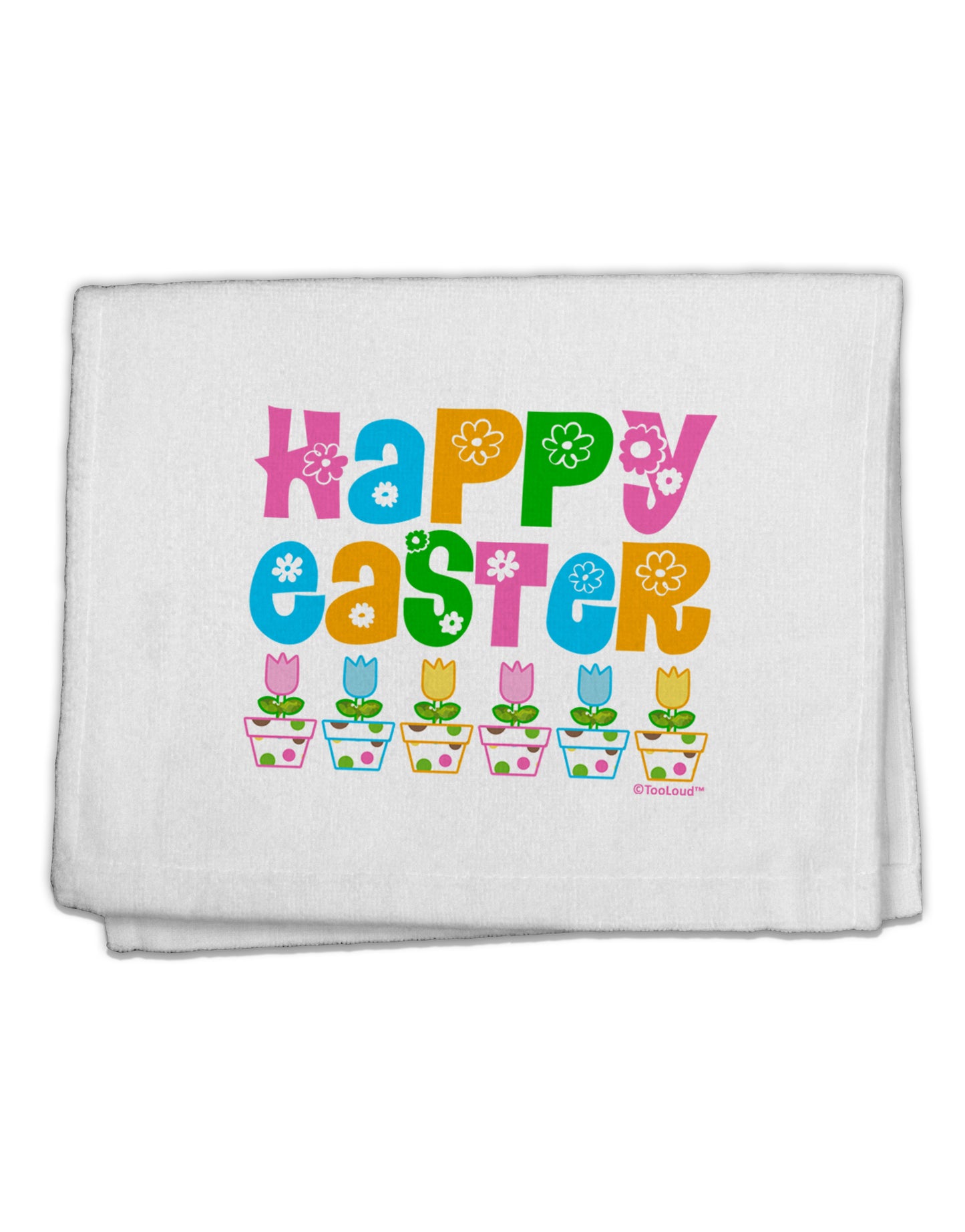 Happy Easter - Tulips 11&#x22;x18&#x22; Dish Fingertip Towel by TooLoud-Fingertip Towel-TooLoud-White-Davson Sales