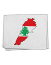 Lebanon Flag Silhouette 11&#x22;x18&#x22; Dish Fingertip Towel-Fingertip Towel-TooLoud-White-Davson Sales