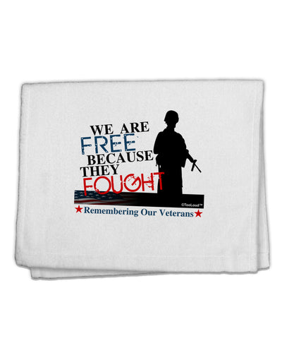 Because They Fought - Veterans 11&#x22;x18&#x22; Dish Fingertip Towel-Fingertip Towel-TooLoud-White-Davson Sales