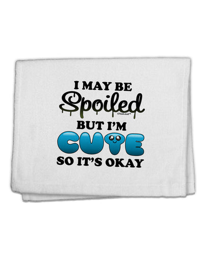 Spoiled But Cute Blue 11&#x22;x18&#x22; Dish Fingertip Towel-Fingertip Towel-TooLoud-White-Davson Sales