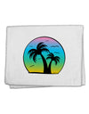 Palm Trees Silhouette - Beach Sunset Design 11&#x22;x18&#x22; Dish Fingertip Towel-Fingertip Towel-TooLoud-White-Davson Sales