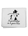 Partridge In A Pear Tree Text 11&#x22;x18&#x22; Dish Fingertip Towel-Fingertip Towel-TooLoud-White-Davson Sales