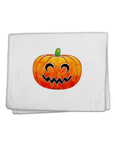 Jack-O-Lantern Watercolor 11&#x22;x18&#x22; Dish Fingertip Towel-Fingertip Towel-TooLoud-White-Davson Sales