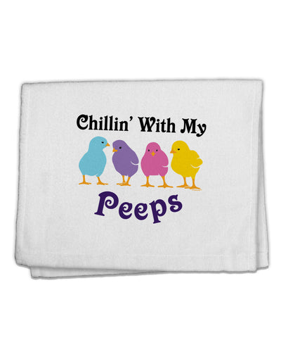 Chillin With My Peeps 11&#x22;x18&#x22; Dish Fingertip Towel-Fingertip Towel-TooLoud-White-Davson Sales