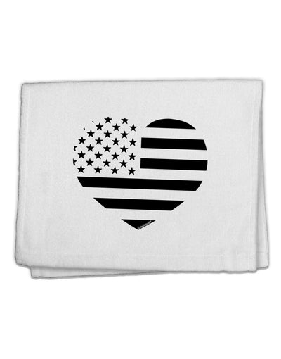 American Flag Heart Design - Stamp Style 11&#x22;x18&#x22; Dish Fingertip Towel by TooLoud-Fingertip Towel-TooLoud-White-Davson Sales