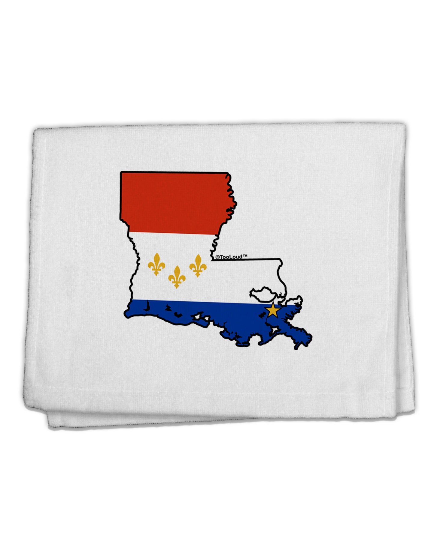 New Orleans Louisiana Flag 11&#x22;x18&#x22; Dish Fingertip Towel-Fingertip Towel-TooLoud-White-Davson Sales