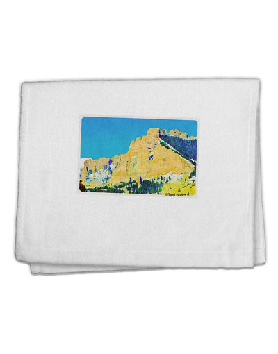 Colorado Snowy Mtns WaterColor 11&#x22;x18&#x22; Dish Fingertip Towel-Fingertip Towel-TooLoud-White-Davson Sales