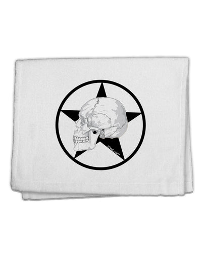 White Skull With Star 11&#x22;x18&#x22; Dish Fingertip Towel by TooLoud-Fingertip Towel-TooLoud-White-Davson Sales