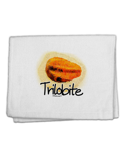 Trilobite Fossil Watercolor Text 11&#x22;x18&#x22; Dish Fingertip Towel-Fingertip Towel-TooLoud-White-Davson Sales