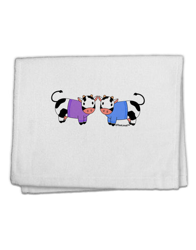 Cute Pair of Sweater Cows 11&#x22;x18&#x22; Dish Fingertip Towel-Fingertip Towel-TooLoud-White-Davson Sales