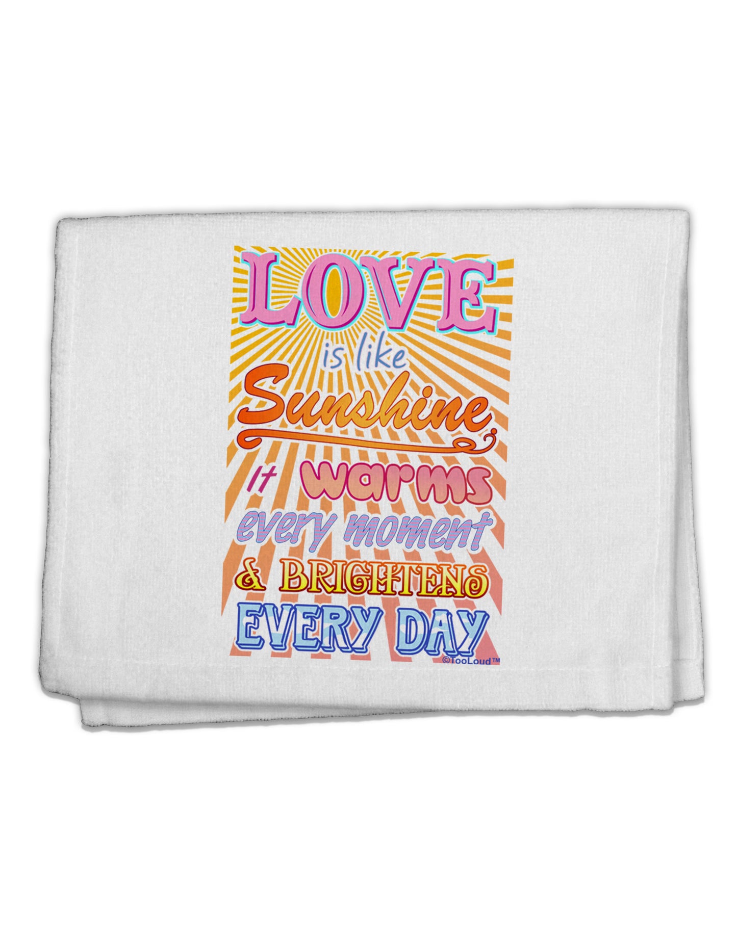Love is like Sunshine - Sunburst 11&#x22;x18&#x22; Dish Fingertip Towel-Fingertip Towel-TooLoud-White-Davson Sales
