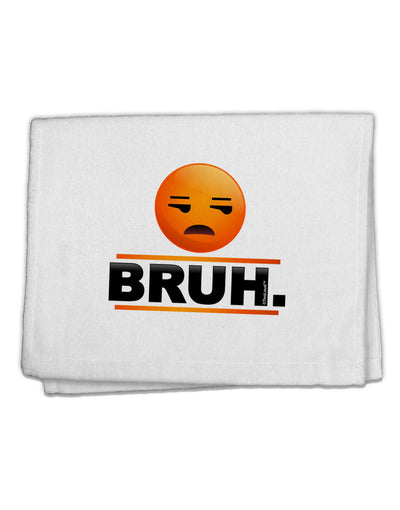 Bruh Emoji 11&#x22;x18&#x22; Dish Fingertip Towel-Fingertip Towel-TooLoud-White-Davson Sales