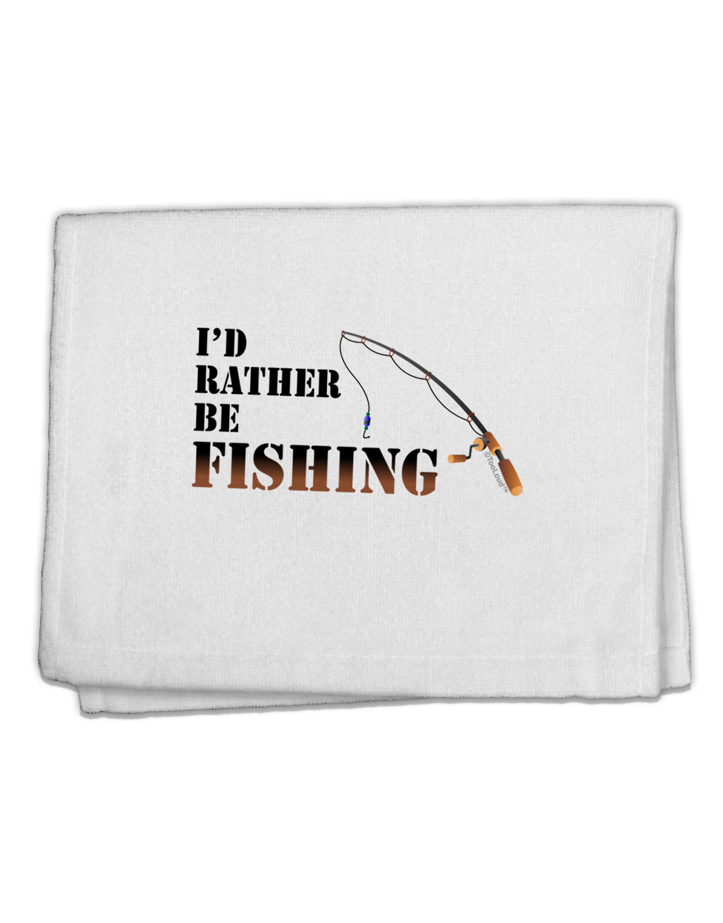 I'd Rather Be Fishing 11&#x22;x18&#x22; Dish Fingertip Towel-Fingertip Towel-TooLoud-White-Davson Sales