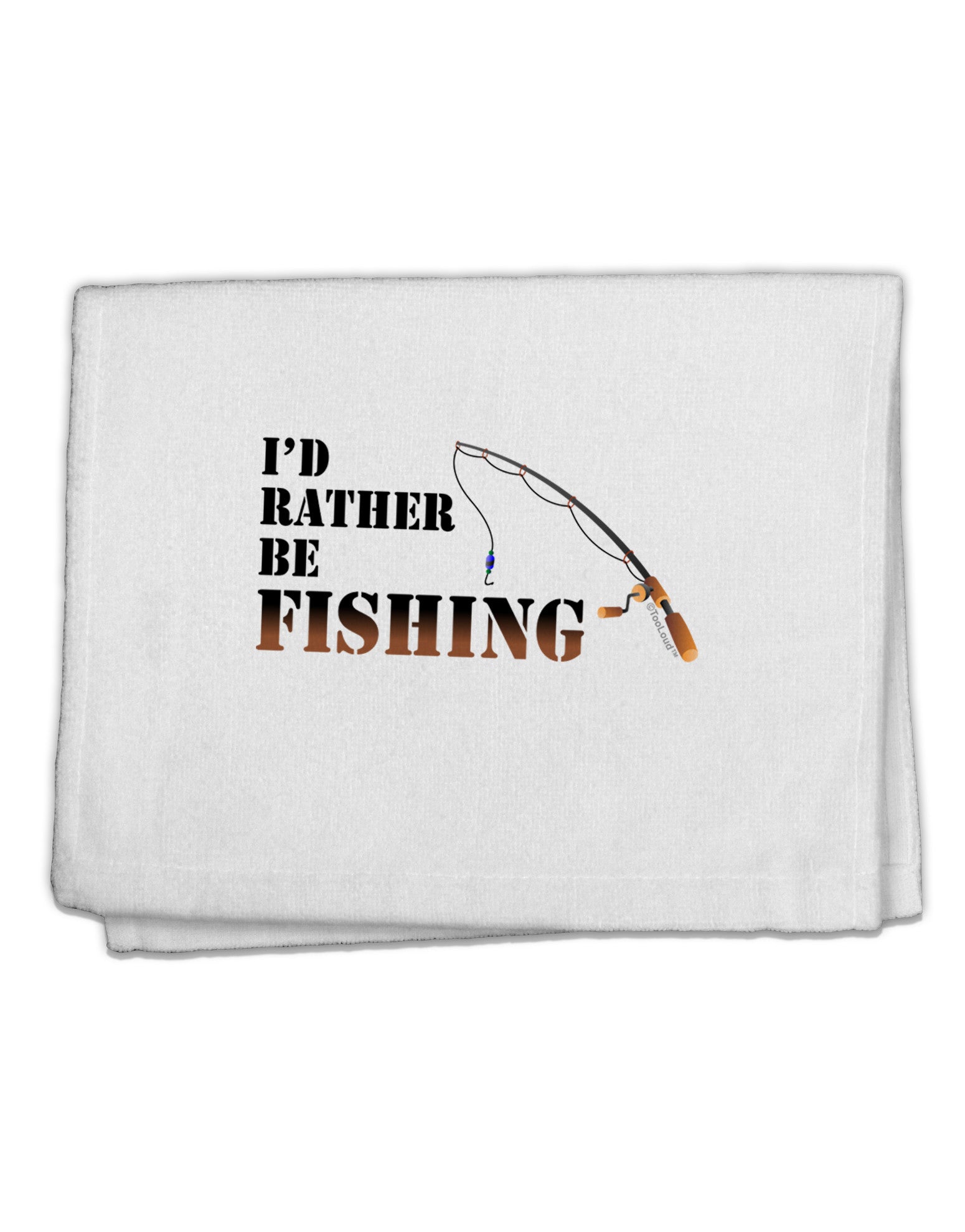 I'd Rather Be Fishing 11&#x22;x18&#x22; Dish Fingertip Towel-Fingertip Towel-TooLoud-White-Davson Sales