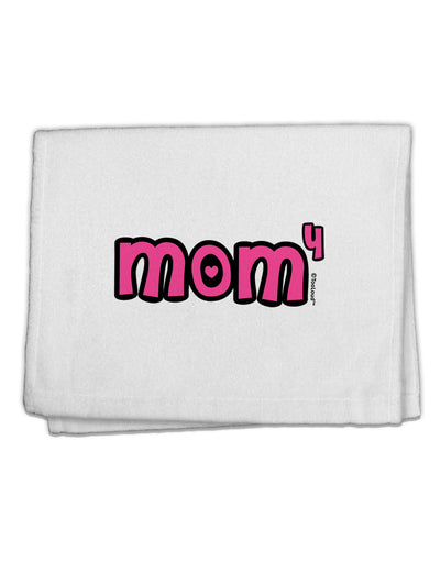 Mom to the Fourth Power - Cute Mom of 4 Design 11&#x22;x18&#x22; Dish Fingertip Towel by TooLoud-Fingertip Towel-TooLoud-White-Davson Sales